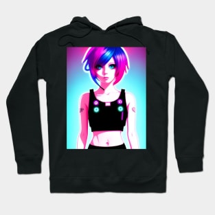 anime design anime girl  manga Hoodie